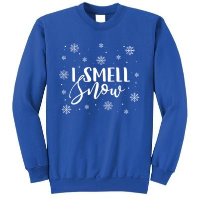 I Smell Snow Winter Snowflakes Christmas Gift Tall Sweatshirt