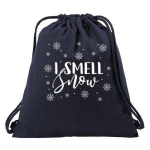 I Smell Snow Winter Snowflakes Christmas Gift Drawstring Bag