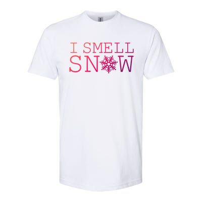 I Smell Snow Cute Snowflake Graphic Winter Holiday Gift Softstyle® CVC T-Shirt