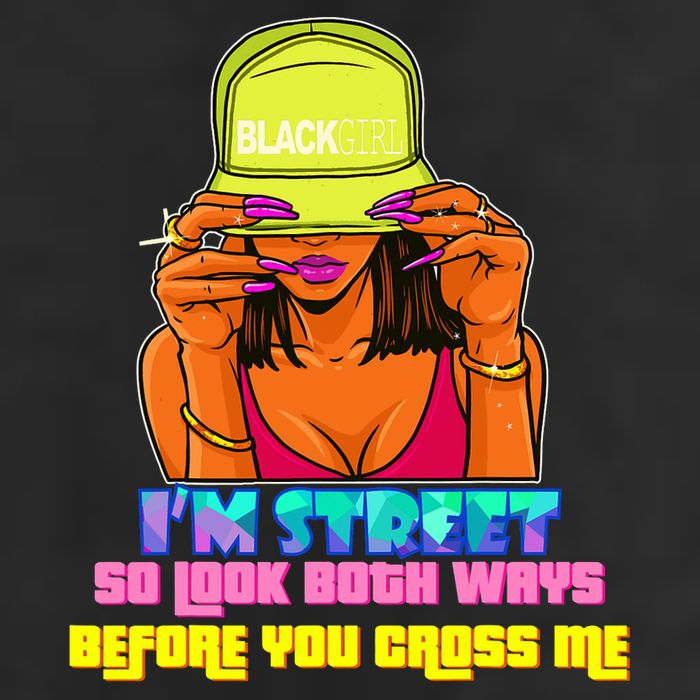 IM Street So Look Both Ways Before You Cross Me Black Sista Adult Drive Performance Visor