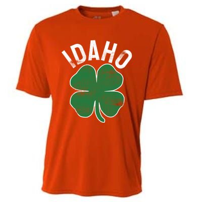 Idaho Shamrock St Patrick's Day Saint Paddy's Irish Clover Gift Cooling Performance Crew T-Shirt