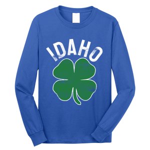 Idaho Shamrock St Patrick's Day Saint Paddy's Irish Clover Gift Long Sleeve Shirt