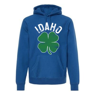 Idaho Shamrock St Patrick's Day Saint Paddy's Irish Clover Gift Premium Hoodie