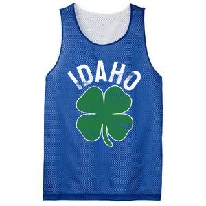 Idaho Shamrock St Patrick's Day Saint Paddy's Irish Clover Gift Mesh Reversible Basketball Jersey Tank