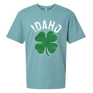 Idaho Shamrock St Patrick's Day Saint Paddy's Irish Clover Gift Sueded Cloud Jersey T-Shirt