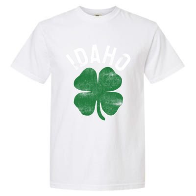 Idaho Shamrock St Patrick's Day Saint Paddy's Irish Clover Gift Garment-Dyed Heavyweight T-Shirt