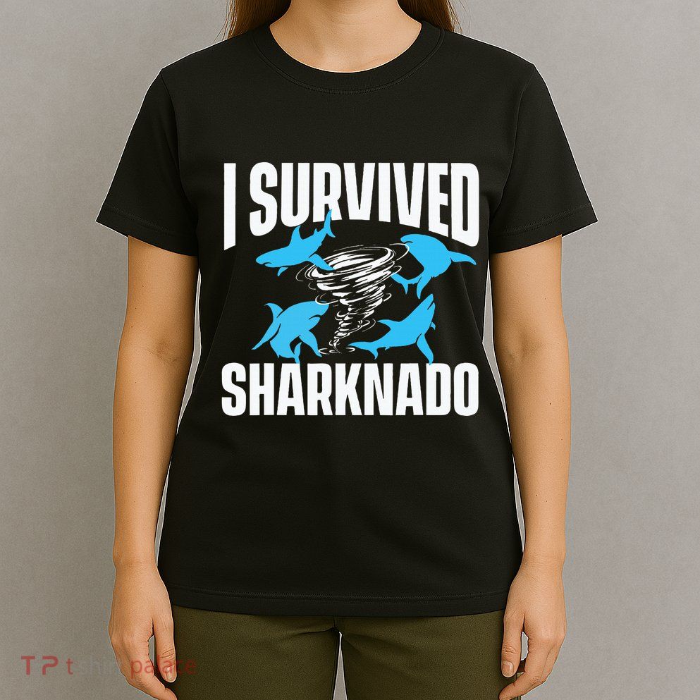 I Survived Sharknado Shark Lover Marine Biologist Ocean T-Shirt