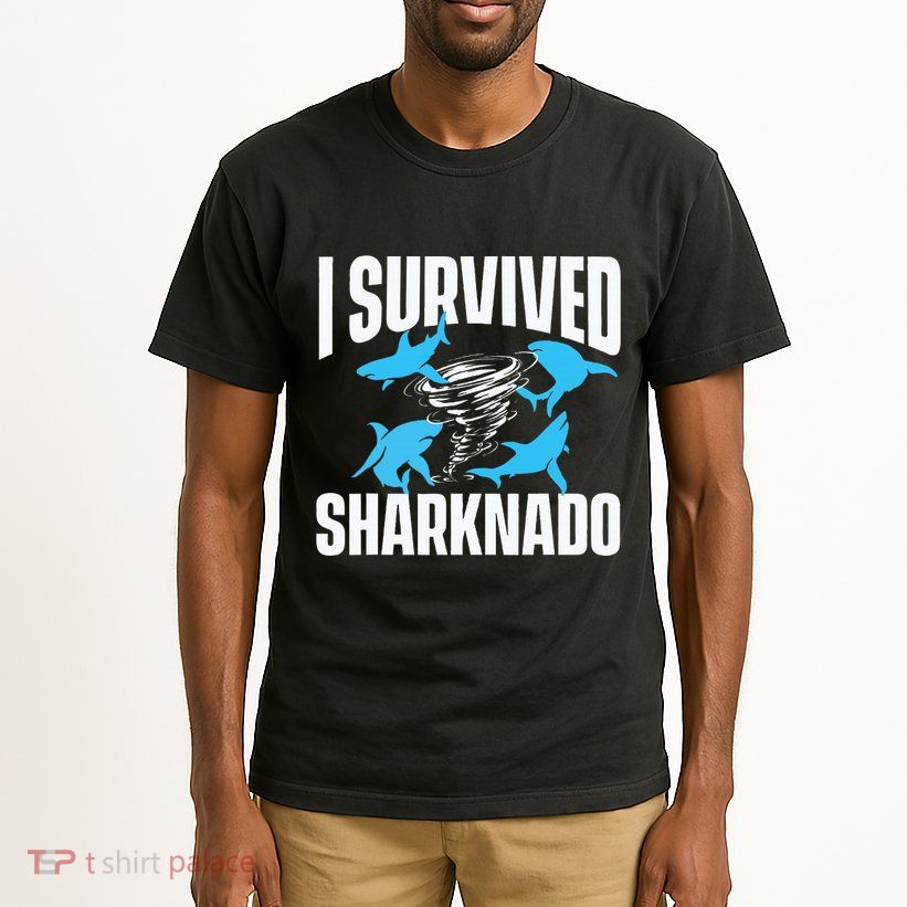 I Survived Sharknado Shark Lover Marine Biologist Ocean Tall T-Shirt