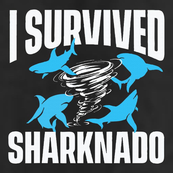 I Survived Sharknado Shark Lover Marine Biologist Ocean Adult Drive Performance Visor