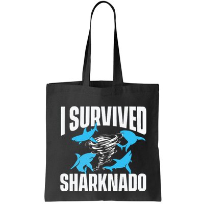 I Survived Sharknado Shark Lover Marine Biologist Ocean Bag
