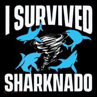 I Survived Sharknado Shark Lover Marine Biologist Ocean Womens T-Shirt