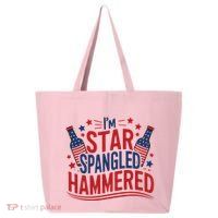 Im Star Spangled Hammered Funny 4th Of July 25L Jumbo Tote