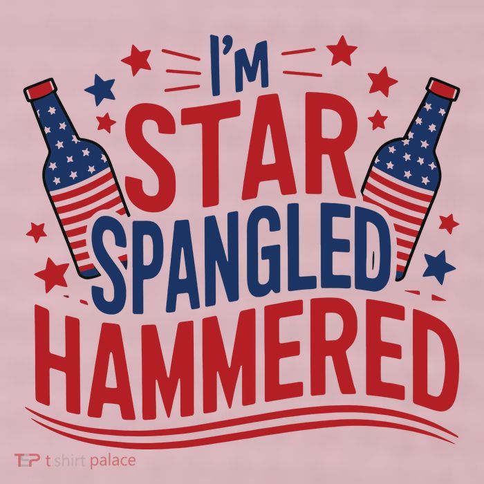 Im Star Spangled Hammered Funny 4th Of July 25L Jumbo Tote