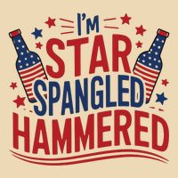 Im Star Spangled Hammered Funny 4th Of July Drawstring Bag