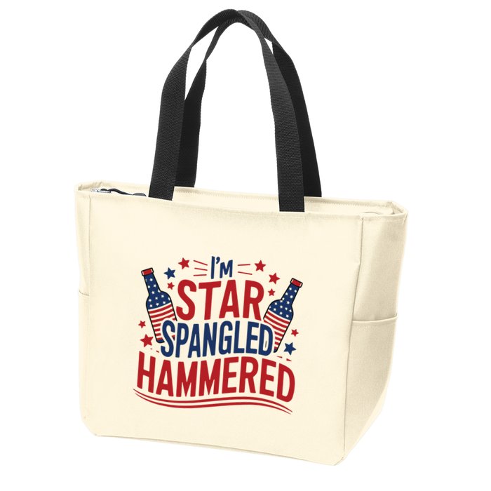 Im Star Spangled Hammered Funny 4th Of July Zip Tote Bag
