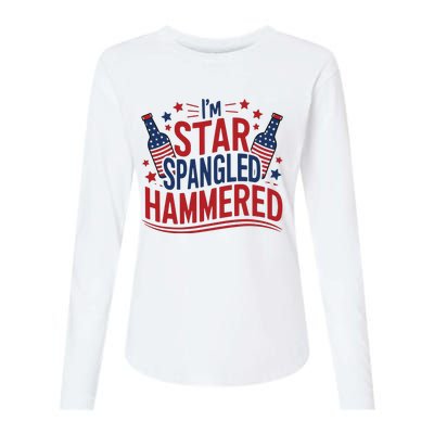 Im Star Spangled Hammered Funny 4th Of July Womens Cotton Relaxed Long Sleeve T-Shirt