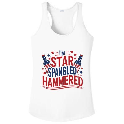 Im Star Spangled Hammered Funny 4th Of July Ladies PosiCharge Competitor Racerback Tank