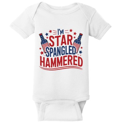 Im Star Spangled Hammered Funny 4th Of July Baby Bodysuit