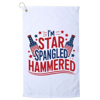 Im Star Spangled Hammered Funny 4th Of July Golf Towel