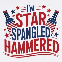 Im Star Spangled Hammered Funny 4th Of July Golf Towel