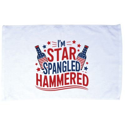 Im Star Spangled Hammered Funny 4th Of July Microfiber Hand Towel