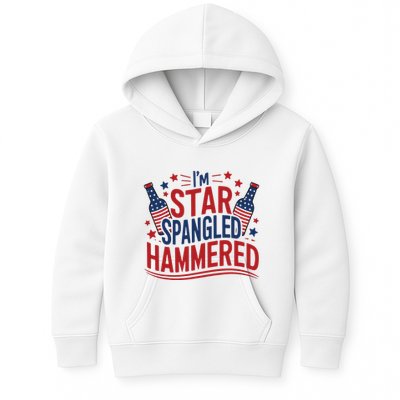 Im Star Spangled Hammered Funny 4th Of July Kids Hoodie