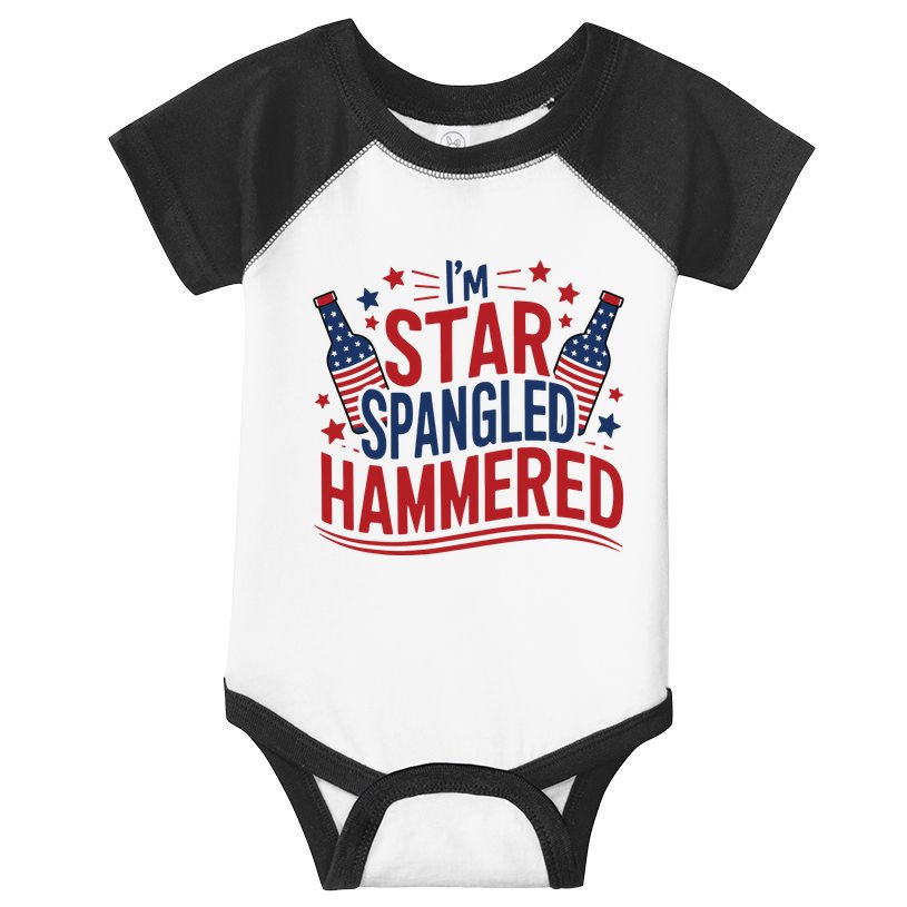 Im Star Spangled Hammered Funny 4th Of July Infant Baby Jersey Bodysuit