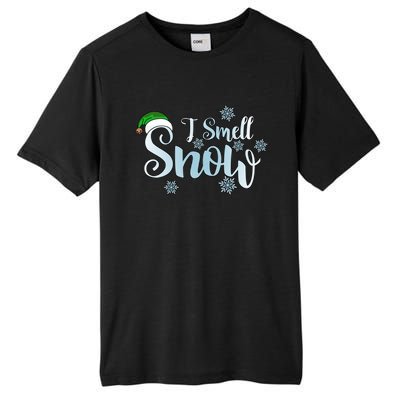 I Smell Snow Cute Snowflakes Snowy Winter Christmas Gift Tall Fusion ChromaSoft Performance T-Shirt