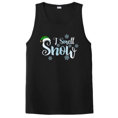 I Smell Snow Cute Snowflakes Snowy Winter Christmas Gift PosiCharge Competitor Tank