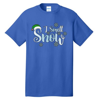 I Smell Snow Cute Snowflakes Snowy Winter Christmas Gift Tall T-Shirt