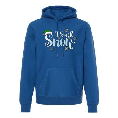 I Smell Snow Cute Snowflakes Snowy Winter Christmas Gift Premium Hoodie