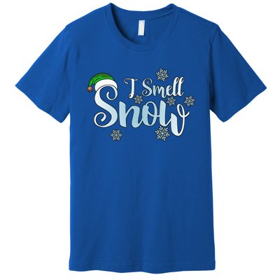 I Smell Snow Cute Snowflakes Snowy Winter Christmas Gift Premium T-Shirt