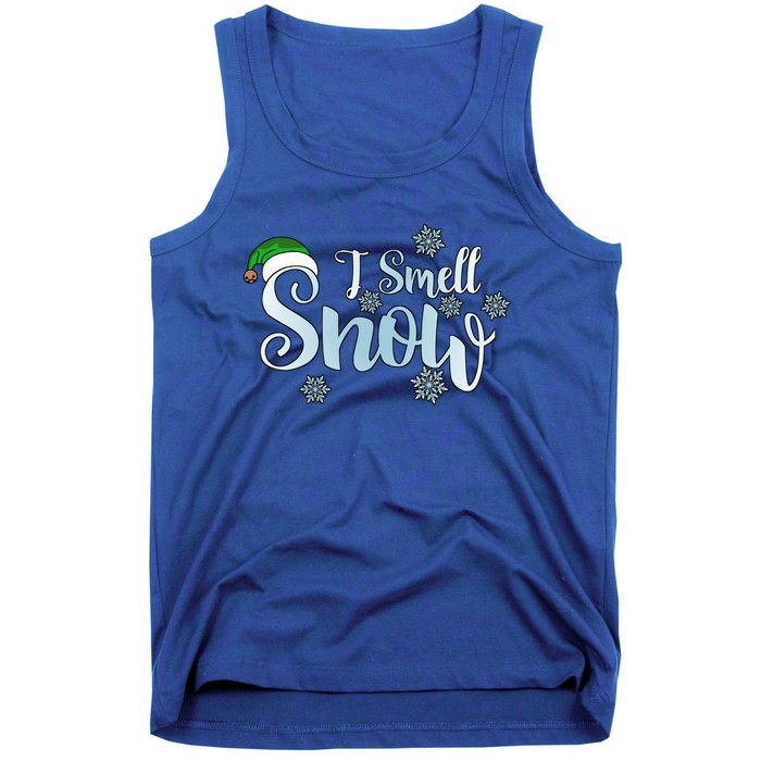 I Smell Snow Cute Snowflakes Snowy Winter Christmas Gift Tank Top