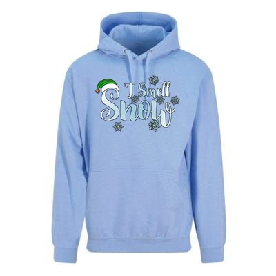 I Smell Snow Cute Snowflakes Snowy Winter Christmas Gift Unisex Surf Hoodie