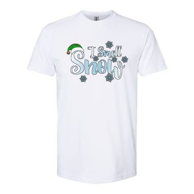 I Smell Snow Cute Snowflakes Snowy Winter Christmas Gift Softstyle CVC T-Shirt