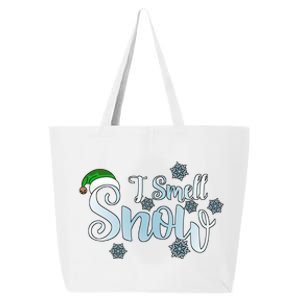 I Smell Snow Cute Snowflakes Snowy Winter Christmas Gift 25L Jumbo Tote