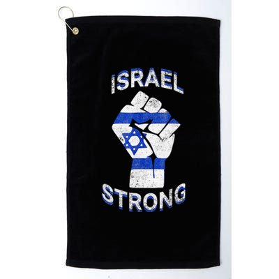 Israel Strong Support Stand With Israel Love Jewish Pride Platinum Collection Golf Towel