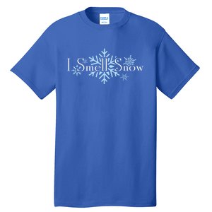 I Smell Snow Winter Christmas Holiday Snowflake Cute Gift Tall T-Shirt