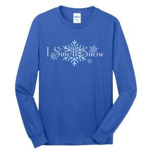 I Smell Snow Winter Christmas Holiday Snowflake Cute Gift Tall Long Sleeve T-Shirt