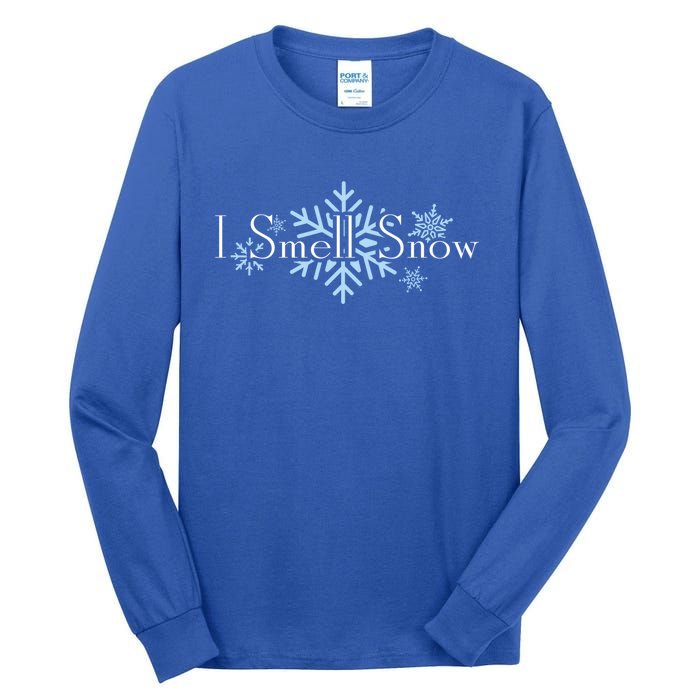 I Smell Snow Winter Christmas Holiday Snowflake Cute Gift Tall Long Sleeve T-Shirt