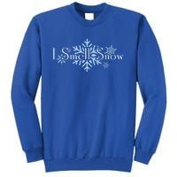 I Smell Snow Winter Christmas Holiday Snowflake Cute Gift Tall Sweatshirt