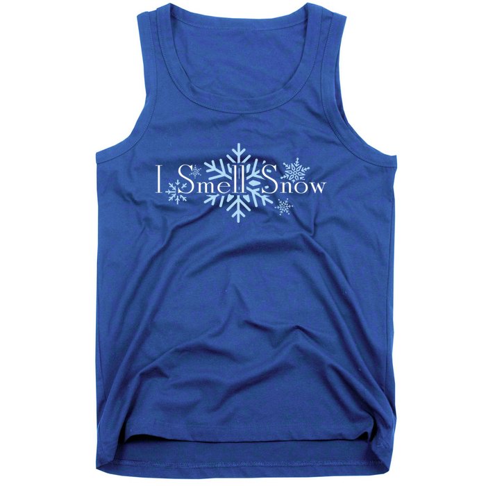 I Smell Snow Winter Christmas Holiday Snowflake Cute Gift Tank Top