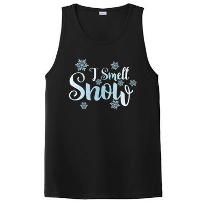 I Smell Snow Cute Snowflakes Snowy Winter Holiday Christmas Gift PosiCharge Competitor Tank