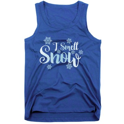 I Smell Snow Cute Snowflakes Snowy Winter Holiday Christmas Gift Tank Top