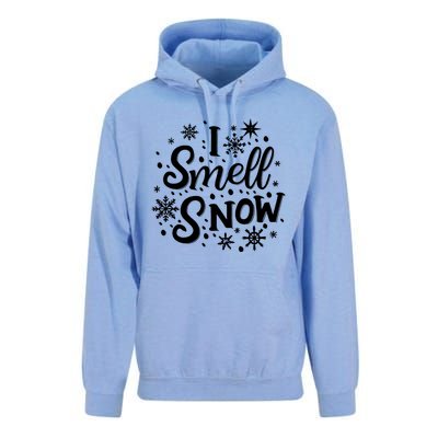 I Smell Snow Funny Christmas Time Winter Weather Snowflakes Great Gift Unisex Surf Hoodie