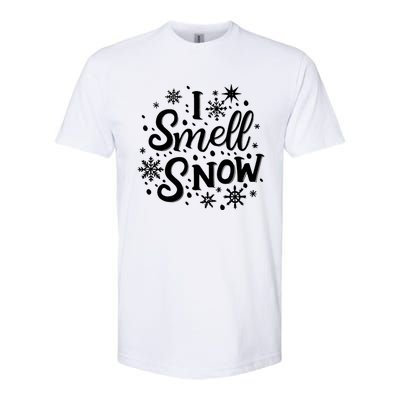 I Smell Snow Funny Christmas Time Winter Weather Snowflakes Great Gift Softstyle CVC T-Shirt