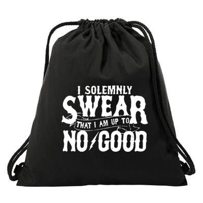 I Solemnly Swear That I Am To No Good Drawstring Bag