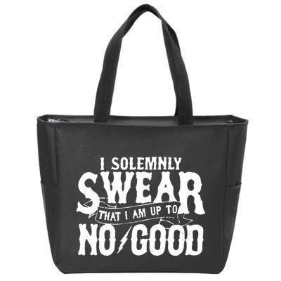 I Solemnly Swear That I Am To No Good Zip Tote Bag