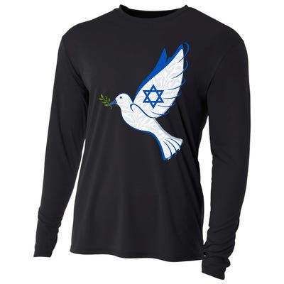 Israel Strong Support Stand Strong Peace Love Jewish Cooling Performance Long Sleeve Crew