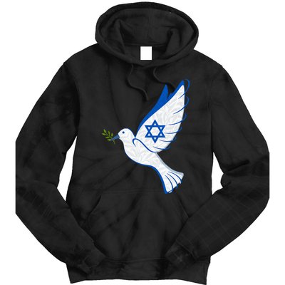 Israel Strong Support Stand Strong Peace Love Jewish Tie Dye Hoodie